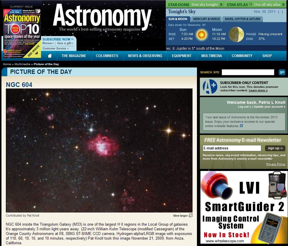 Image: Astronomy Magazine - 2011